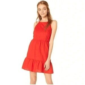 Speechless Red Sundress M Sleeveless Tiered Mini Flowy Casual Summer